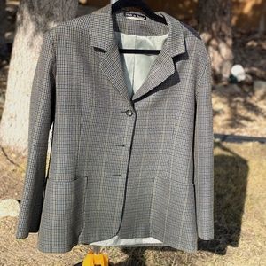 Foxley Wool Blazer in Green Plaid